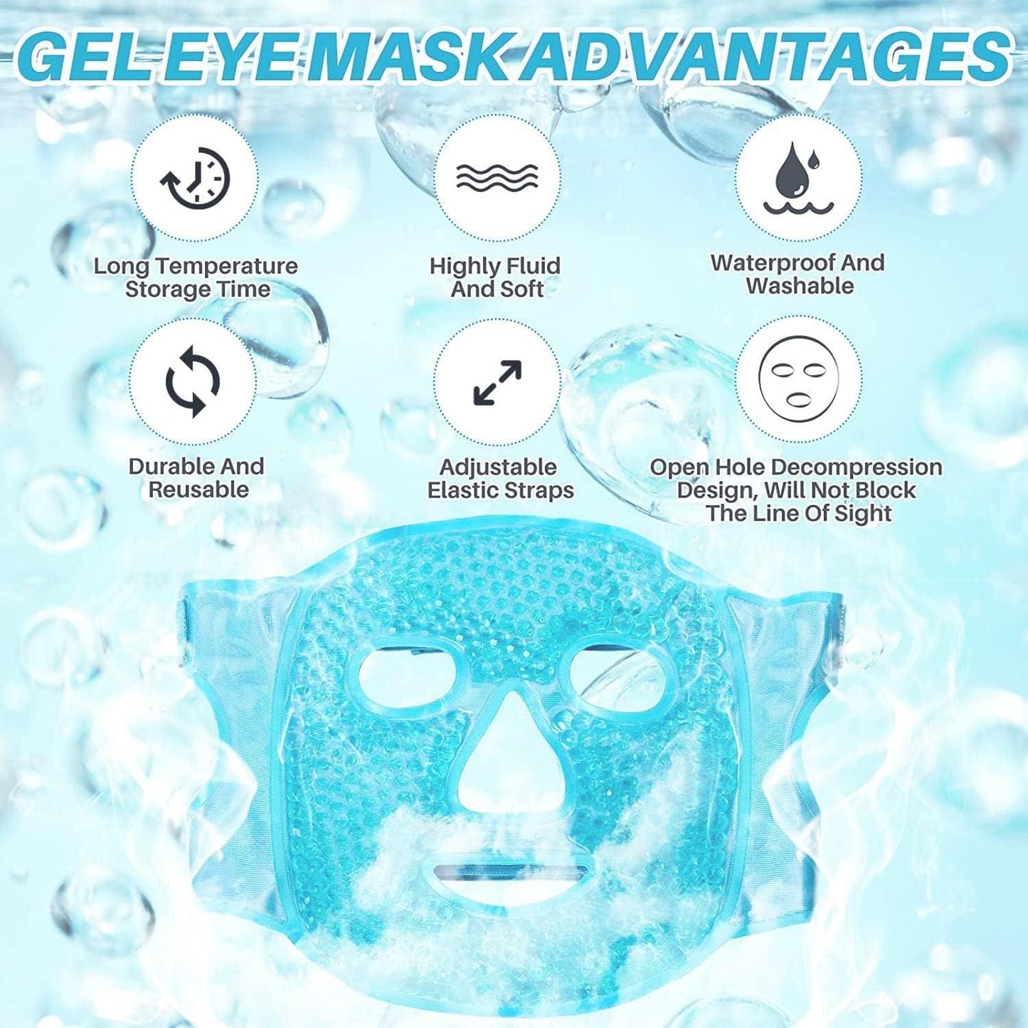 Cool Gel Face & Eye Mask – Hot & Cold Therapy for Pain Relief & Relaxation