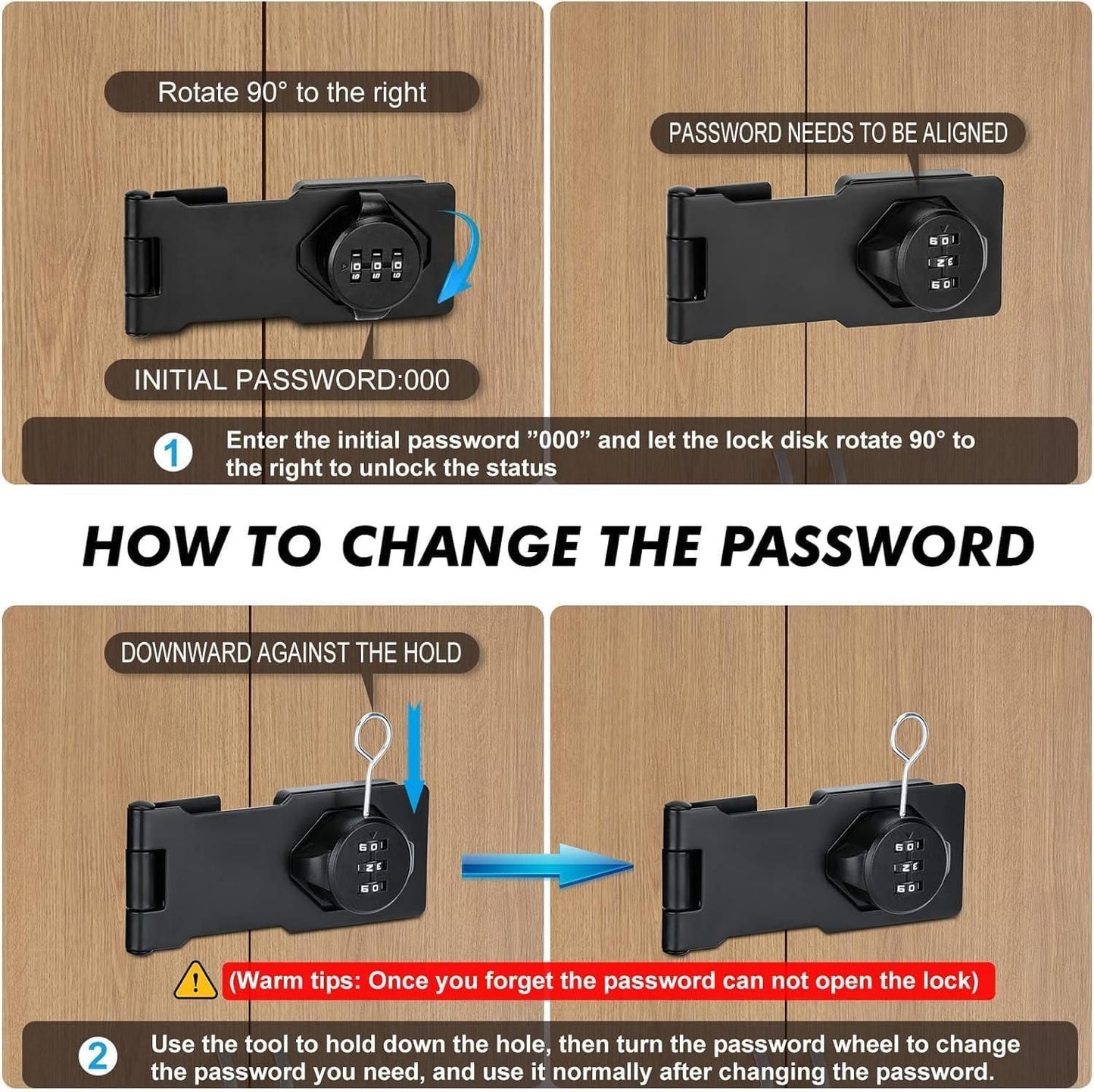 Combination Lock 4 Digits